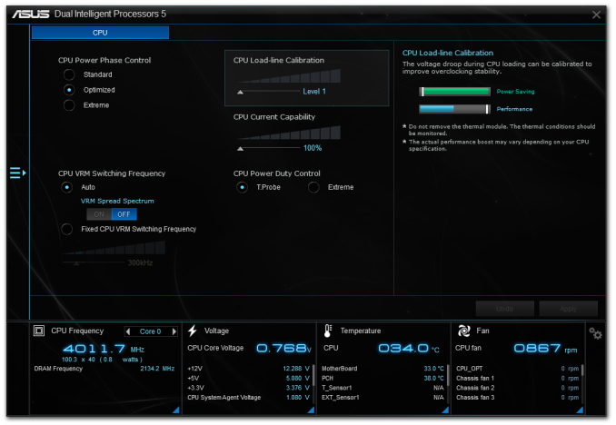 Cpu load line calibration asus что это